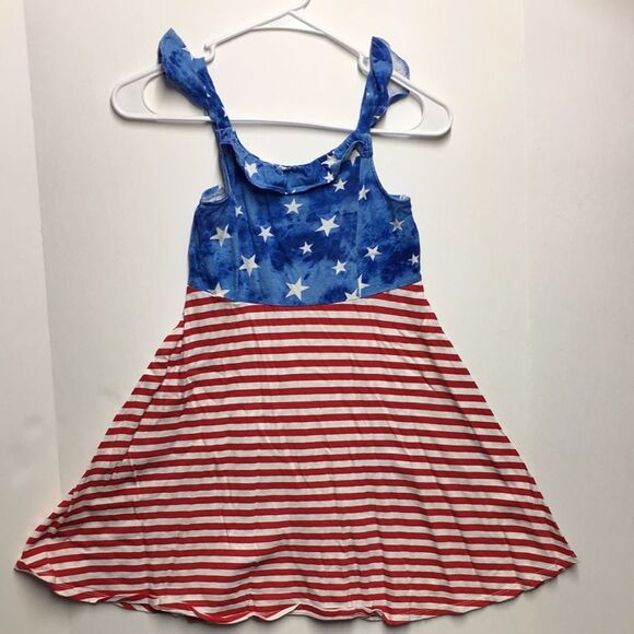 Jumping Beans Play All Day Patriotic Star & Stripe Dress 4th of July girls 8 - Picture 1 of 6